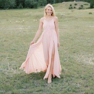 Revolve Michael Costello Justin Blush Maxi Dress